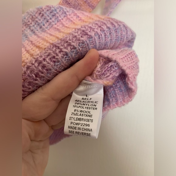 NWOT Bailey Rose Cotton Candy Sweater Crop Top - Picture 6 of 6